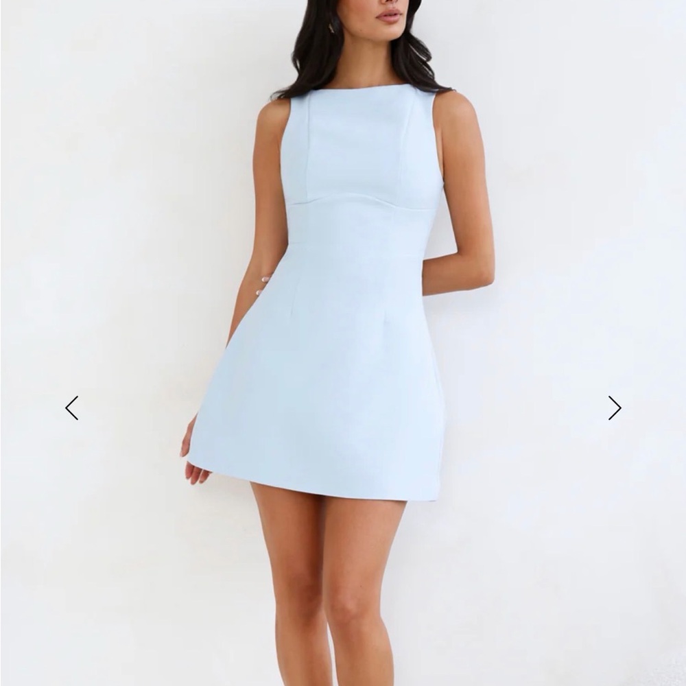 Hello Molly Baby Blue Sleeveless Mini Dress